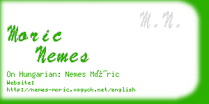 moric nemes business card